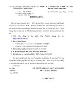 Thông Báo Kế Hoạch ĐKMH HK2 2014-2015 (Cập nhật ngày 16 12 2014) | Cổng thông tin đào tạo tb dkmh sv