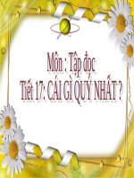 Tuần 9. Cái gì quý nhất?