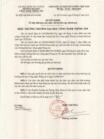 Quyết định thôi học, tạm dừng học tập, chuyển ngành, tạm dừng học tập năm học 2013-2014 nhập học lại | Cổng thông tin đào tạo