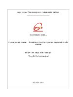 Xây dựng hệ thống cảnh báo và giám sát cho trạm vô tuyến CDR700 (LV thạc sĩ)