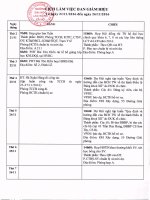 Lịch BGH tử 21 11 đến 26 11 2016