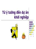 Chia sẻ bài giảng: Từ ý tưởng đến dự án khởi nghiệp