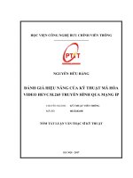 Đánh giá hiệu năng của kỹ thuật mã hóa video hevch.265 truyền hình qua mạng IP (tt)