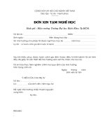 Trường Đại học Bách Khoa ĐHQG-HCM | PDT - BIỂU MẪU DÀNH CHO SINH VIEN (CQ)