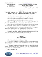 Thông tư số: 43 2012 TT-BCT quy định về quản lý quy hoạch, đầu tư xây dựng dự án thủy điện và vận hành khai thác công trình thủy điện năm 2012.