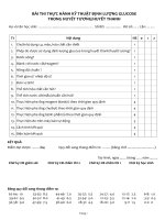 Bảng kiểm thực hành ngành Xét nghiệm cập nhật đến tháng 14 8 2016