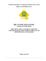 Đề cương bài giảng thực tập hệ thống điện lạnh ô tô 