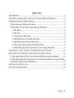 tiểu luận “Giao tiếp văn phòng – Tiếp khách qua điện thoại. Thực trạng và kiến nghị”,