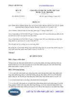 Thông tư quy định về an toàn thực phẩm trong sản xuất, kinh doanh