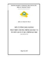 Đề cương bài giảng tổ chức quản lý hành chính nhà nước và quản lý ngành giáo dục  đào tạo 
