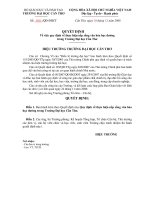 Quyết định Về việc quy định về thực hiện nếp sống văn hóa học đường trong Trường Đại học Cần Thơ