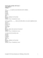 Exploring microsoft office 2010 volume 1 2nd edition grauer test bank 