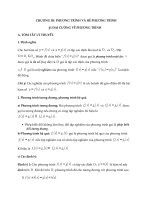 PHƯƠNG TRÌNH  PHƯƠNG TRÌNH VÀ HỆ PHƯƠNG TRÌNH (Lý thuyết + Bài tập ứng dụng) File word