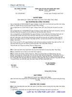 Quyết định 3752 QĐ-BCT năm 2016 Quy trình vận hành hồ chứa thủy điện Thác Xăng do Bộ trưởng Bộ Công thương ban hành