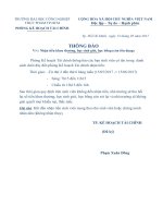 Thông báo về việc nhận tiền khen thưởng, học sinh giỏi, học bổng (còn tồn đọng) - Phòng đào tạo - Trường Đại Học Công Nghiệp Thực Phẩm THONG BAO