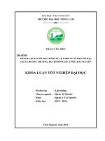 Thành lập bản đồ địa chính tỷ lệ 12000 từ số liệu đo đạc tờ bản đồ số 11 tại xã Huống Thượng - huyện Đồng Hỷ - tỉnh Thái Nguyên