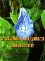 Unit 2. Making arrangements