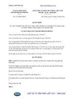 Quyết đinh 2212 QĐ-UBND năm 2016 về nghiệm thu kết quả thực nhiệm vụ nghiên cứu khoa học và phát triển công nghệ cấp thành phố Hải Phòng