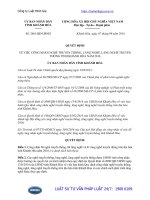 Quyết định 2661 QĐ-UBND năm 2016 về công nhận nghề truyền thống, làng nghề và làng nghề truyền thống trên địa bàn tỉnh Khánh Hòa