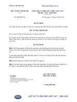 Quyết định 2009 QĐ-TTg năm 2016 về xuất cấp hóa chất sát trùng dự trữ quốc gia cho tỉnh Cà Mau