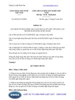 Thông tư 09 2015 TT-NHNN về hoạt động mua, bán nợ của tổ chức tín dụng, chi nhánh NN nước ngoài