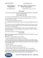 Bảng giá đất tỉnh Bình Định áp dụng trong 05 năm (2015-2019)