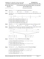 Đề thi thử THPT Quốc gia lần 1 môn Toán năm 2018