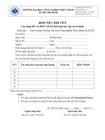 Thông báo về kế hoạch thi vét dành cho sinh viên đào tạo theo hệ thống tín chỉ - Phòng đào tạo - Trường Đại Học Công Nghiệp Thực Phẩm 22 Don xin thi vet