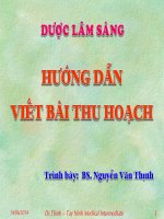 Hướng dẫn tiểu luận Dược lâm sàng