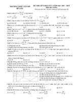 Đề thi giữa HK 1 môn toán lớp 12 năm 20172018   THPT tây hồ  