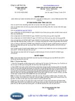 Bảng giá đất tỉnh Lào Cai áp dụng từ năm 2015 đến 2019