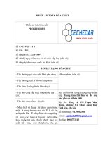 Phiếu an toàn hóa chất | Trung tâm Dữ liệu và Hỗ trợ ứng phó sự cố hóa chất