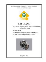 Đề cương bài giảng thực tập sửa chữa các trang thiết bị cơ điện tử ô tô 