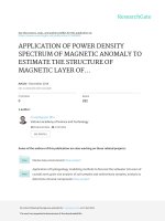 NGHIÊN CỨU ÁP DỤNG PHƯƠNG PHÁP PHỔ MẬT ĐỘ NĂNG LƯỢNG TRONG XÁC ĐỊNH CẤU TRÚC LỚP TỪ TÍNH VỎ TRÁI ĐẤT KHU VỰC VỊNH BẮC BỘ