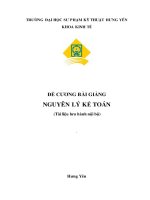 Đề cương bài giảng nguyên lý kế toán 