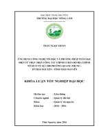 Ứng dụng công nghệ tin học và phương pháp toàn đạc điện tử thực hiện công tác chỉnh lý bản đồ địa chính tờ số 19 tỷ lệ 1500 phường quang trung   thành phố thái nguyên   tỉnh thái nguyê 