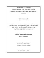 Những trục trặc trong công tác quản lý nhà nước về công chứng hiện nay trường hợp tỉnh quảng nam 