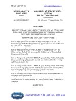 Quyết định 1483 QĐ-BKHCN về phê duyệt danh mục nhiệm vụ khoa học và công nghệ để tuyển chọn