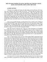 MỘT số KINH NGHIỆM xây DỰNG TRƯỜNG đạt TRƯỜNG CHUẨN QUỐC GIA ở TRƯỜNG THPT LƯƠNG THẾ VINH 