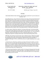 Chỉ thị 15 CT-UBND năm 2016 phát động phong trào thi đua 