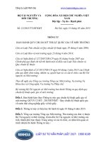 Thông tư 12 2015 TT-BTNMT quy định quy chuẩn kỹ thuật quốc gia về môi trường