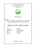 Nghiên cứu tính kháng sinh của enterobacter tại bệnh viện đa khoa trung ương thái nguyên 