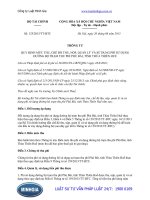 Thông tư 125 2015 TT-BTC quy định quản lý trạm thu phí Phú Bài, TT Huế