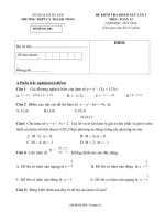 Đề kiểm tra KS lần 1 môn toán lớp 12 năm 20172018   THPT lý thánh tông   mã đề 001 