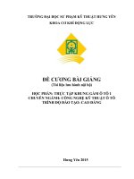 Đề cương bài giảng thực tập khung gầm ô tô 1 