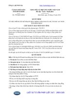 Quyết định 3704 QĐ-UBND phê duyệt Kế hoạch hoạt động năm 2016 của Dự án Rau an toàn tỉnh Bình Định