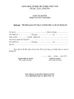 Mau giay Uy quyen tra co tuc va chuyen khoan co tuc