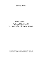 Giáo trình ngôn ngữ lập trình c lý thuyết và thực hành 