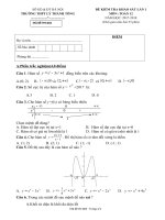 Đề kiểm tra KS lần 1 môn toán lớp 12 năm 20172018   THPT lý thánh tông   mã đề 003 