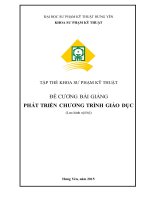 Đề cương bài giảng phát triển chương trình giáo dục 